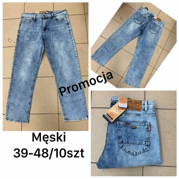 Spodnie jeansy meskie Roz 39-48 , 1 kolor Paczka 10 szt